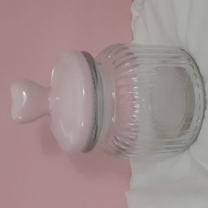 Pink Heart Glass Storage Jar/Container